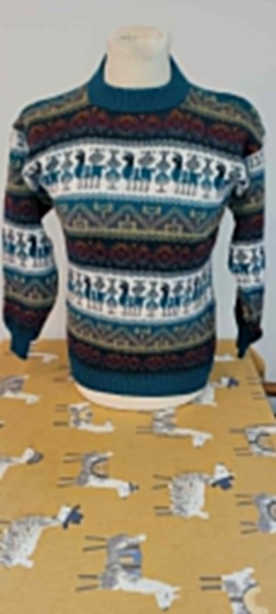 Alpaca Jumper Blue And Cream