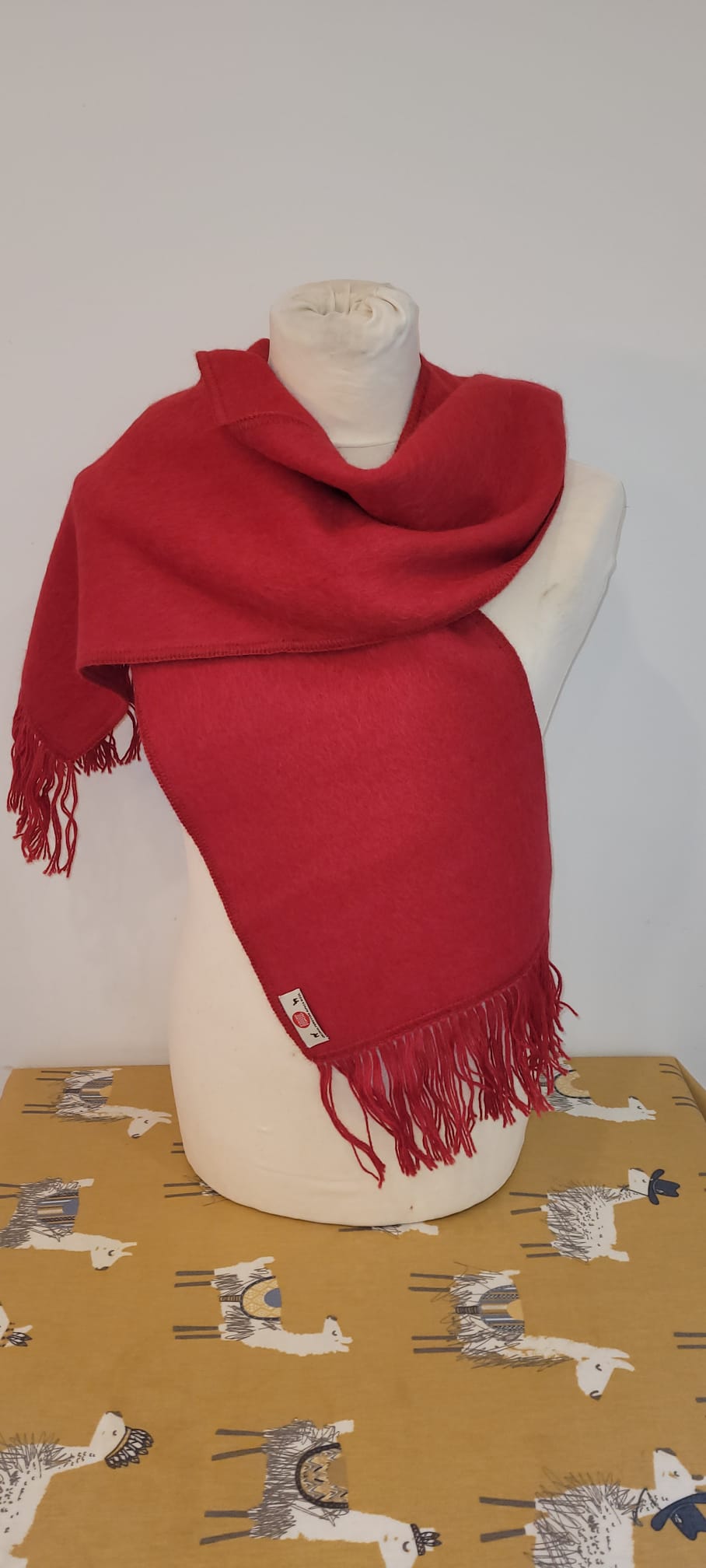 Red Brushed Scarf