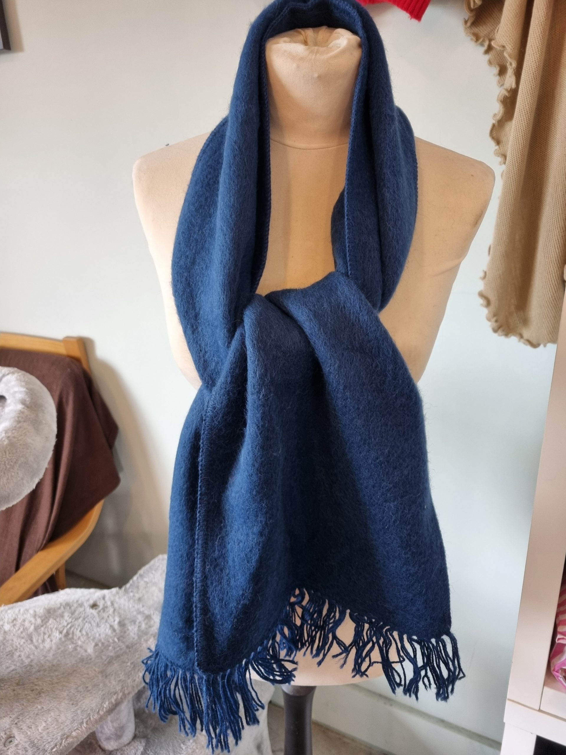 Blue Brushed Scarf